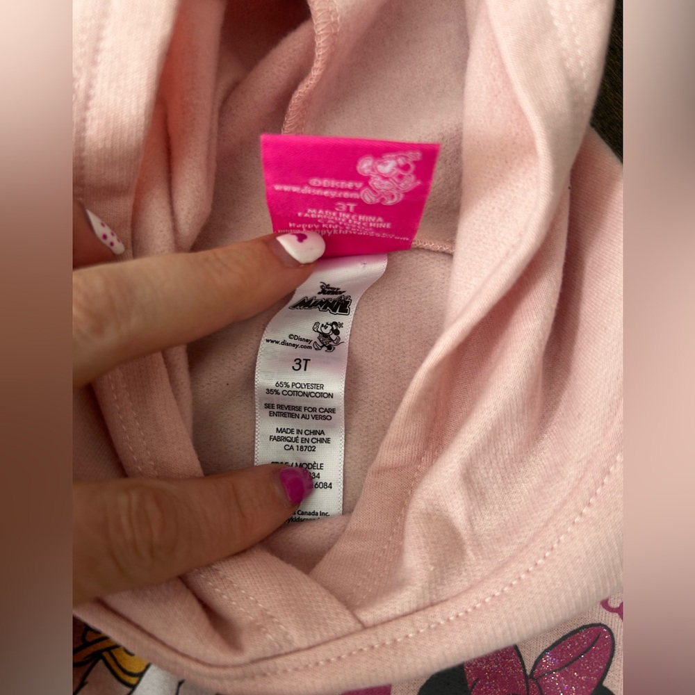 Girls‎ Disney Minnie Mouse & daisy hoodie size 3t - Picture 3 of 3
